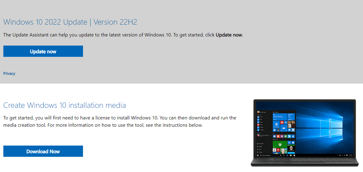 خطوات تحديث ويندوز 10 Windows 22H2 عن طريق أداة تحديث ويندوز 10