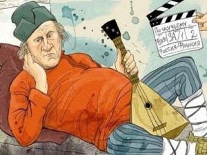 Шарж на Депардье Шарж на Депардье