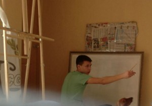 Алексей Зимин за работой