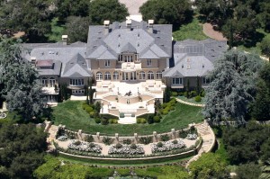 Aerial view of Oprah Winfrey's home in California
