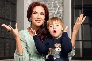 Эвелина Бледанс с сыном