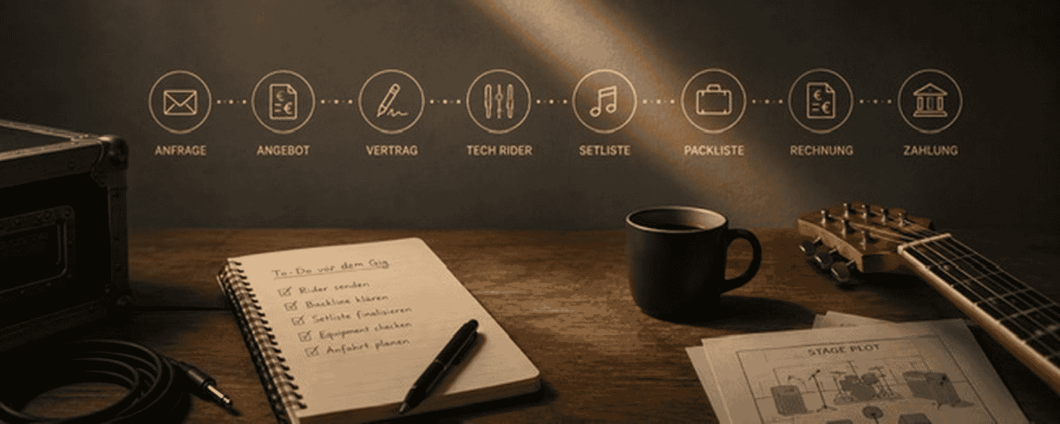 Von der Anfrage bis zur Abrechnung – der komplette Gig-Workflow