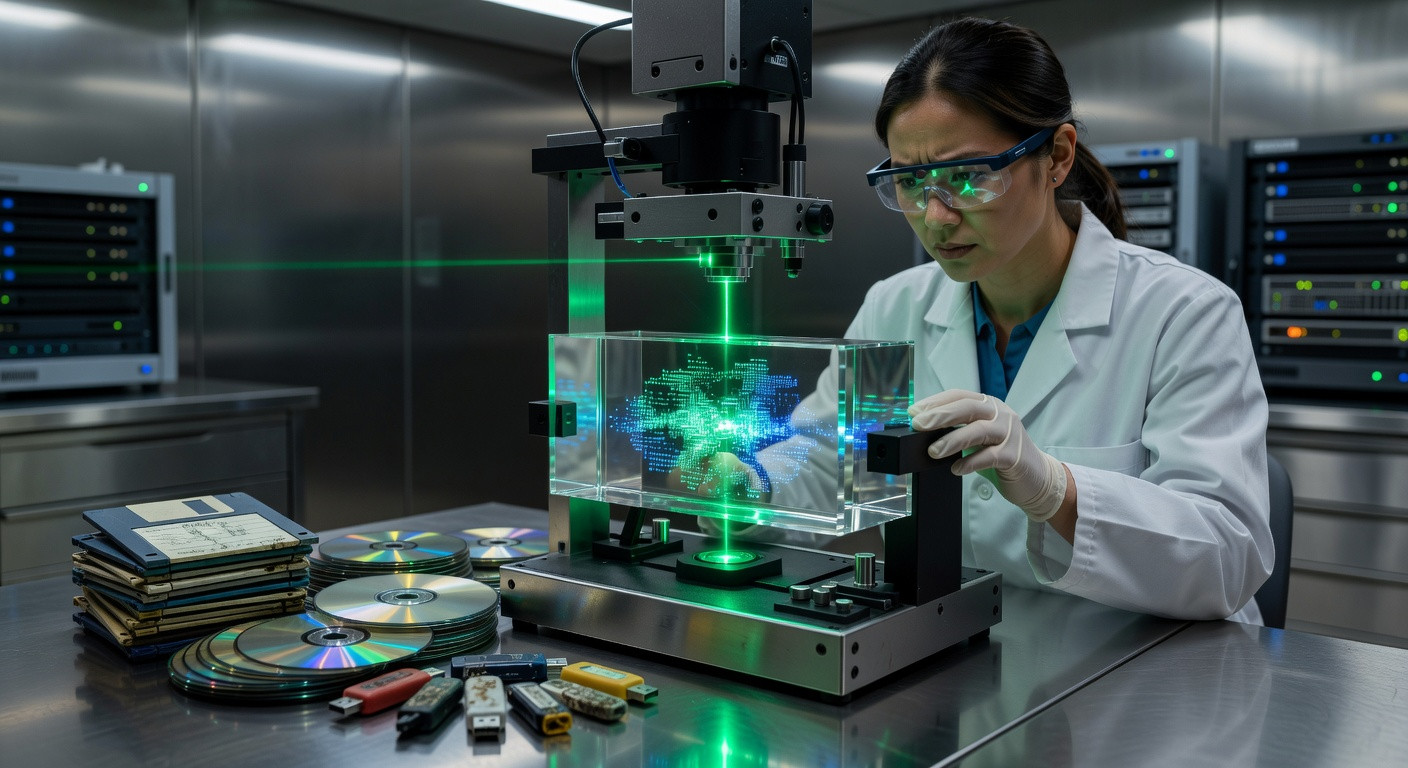 Aiz digitālā tumšā laikmeta: kā 5D stikla datu krātuve varētu saglabāt cilvēci mūžīgi