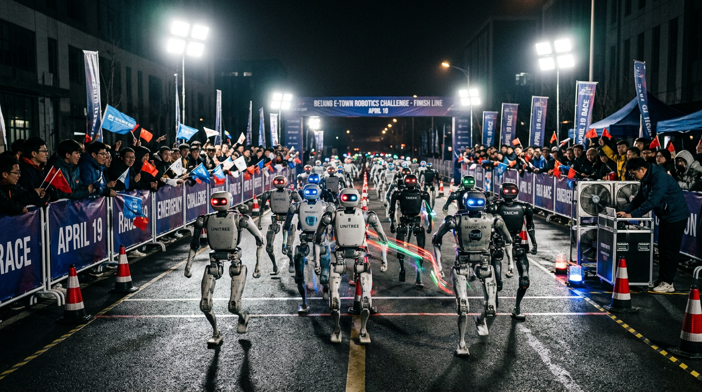 Kulisy chińskiego półmaratonu robotów: Gdzie humanoidalne maszyny uczą się przekraczać ludzkie granice