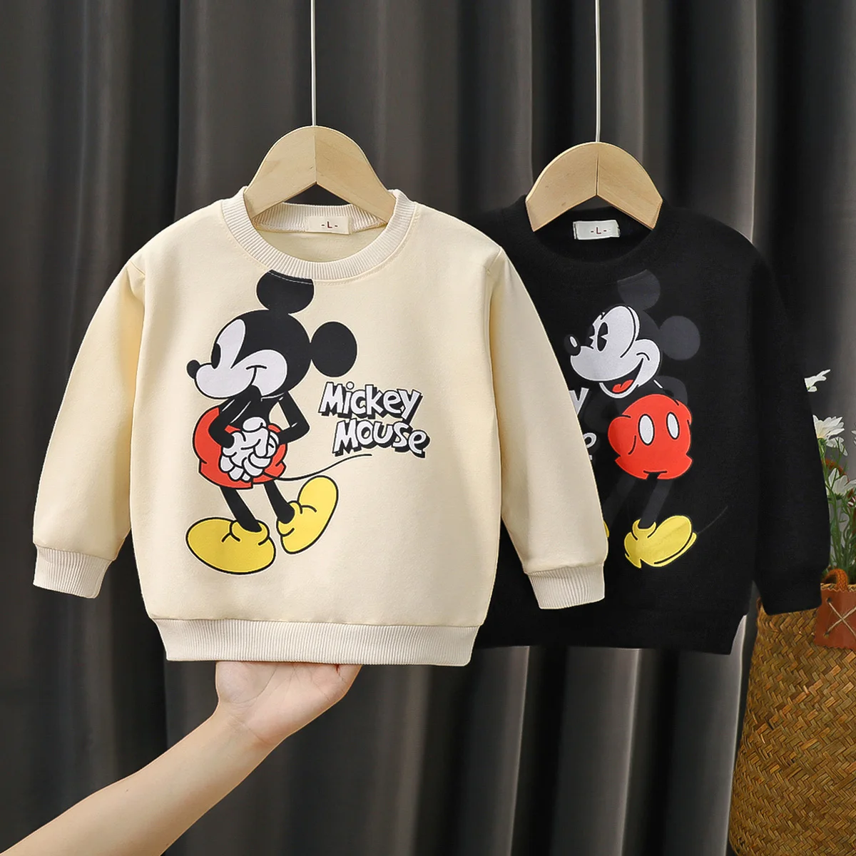0-4 Age Baby Clothes Mickey Printed Children's Sweatshirt Long Sleeve Tops Loose