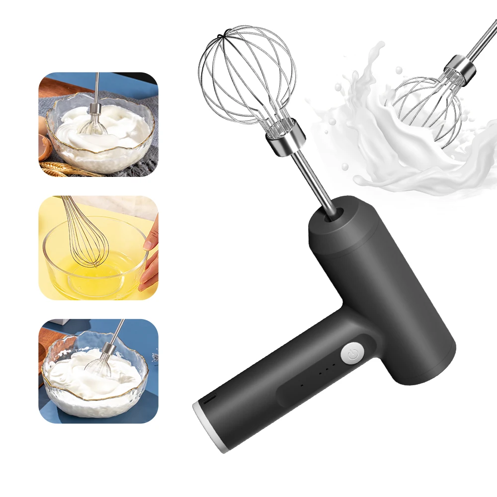 1 PCS Wireless Electric Food Mixer Portable 3 Speeds Egg Beater Baking Dough Cak