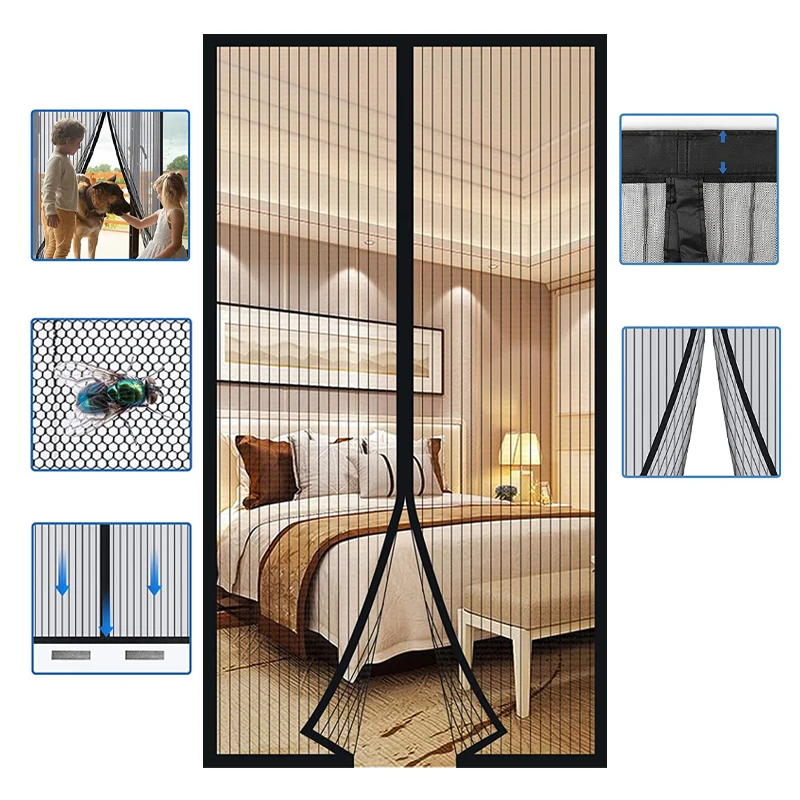 1 Set Summer Anti Mosquito Insect Fly Bug Curtains Net Automatic Closing Door Sc