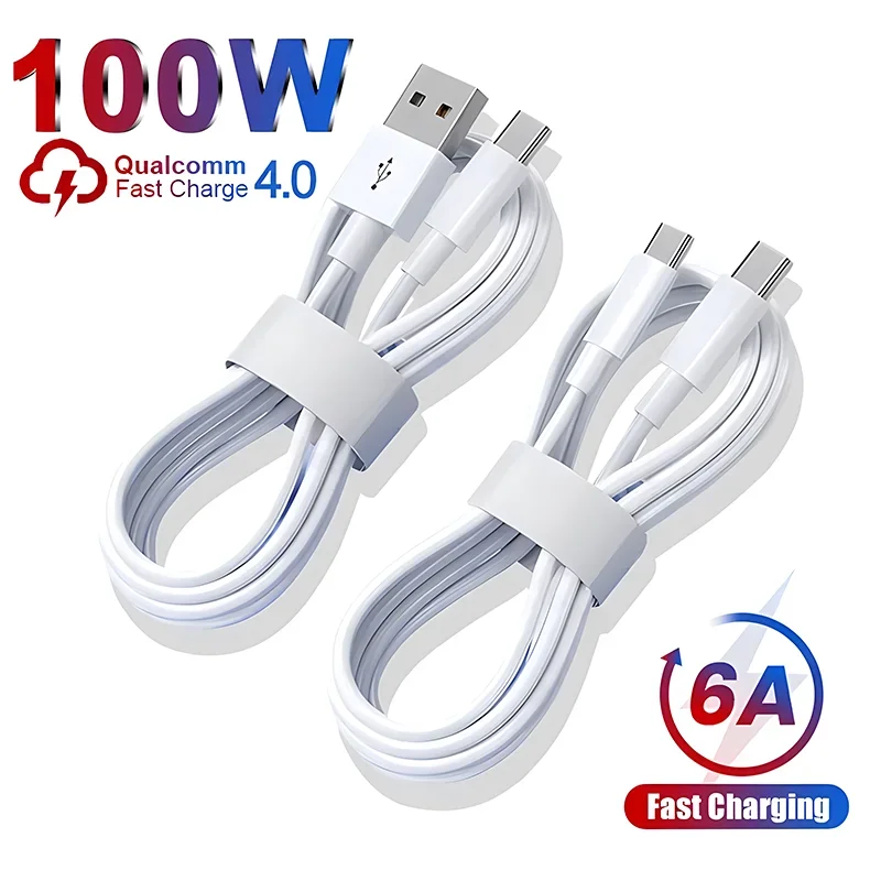 100W USB Type C Cable For Samsung S23 S22 Ultra Huawei P30 Pro Xiaomi Redmi Onep