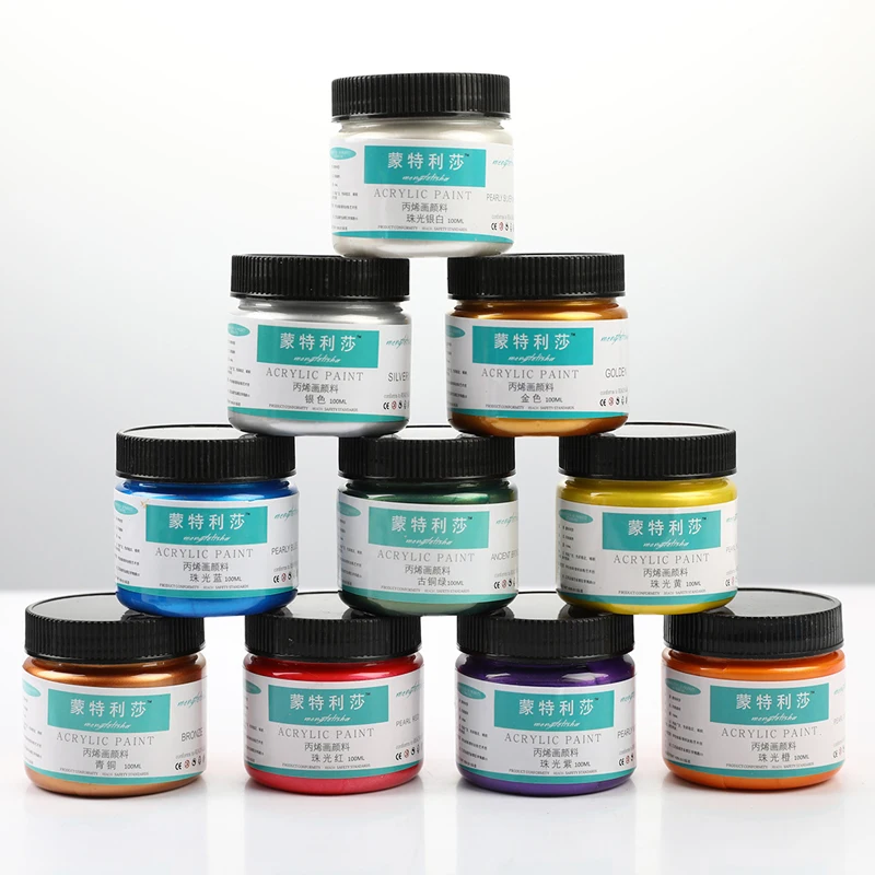 100ml Oil Paints Painting Metallic Acrylic Gold Statuary Coloring Hand Painted G