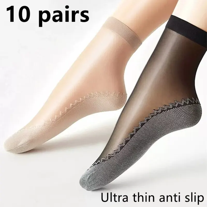 10pairs Womens Anti-Slip Cotton Socks ,Sweat Absorbing Anti-Slip Cotton Bottom S