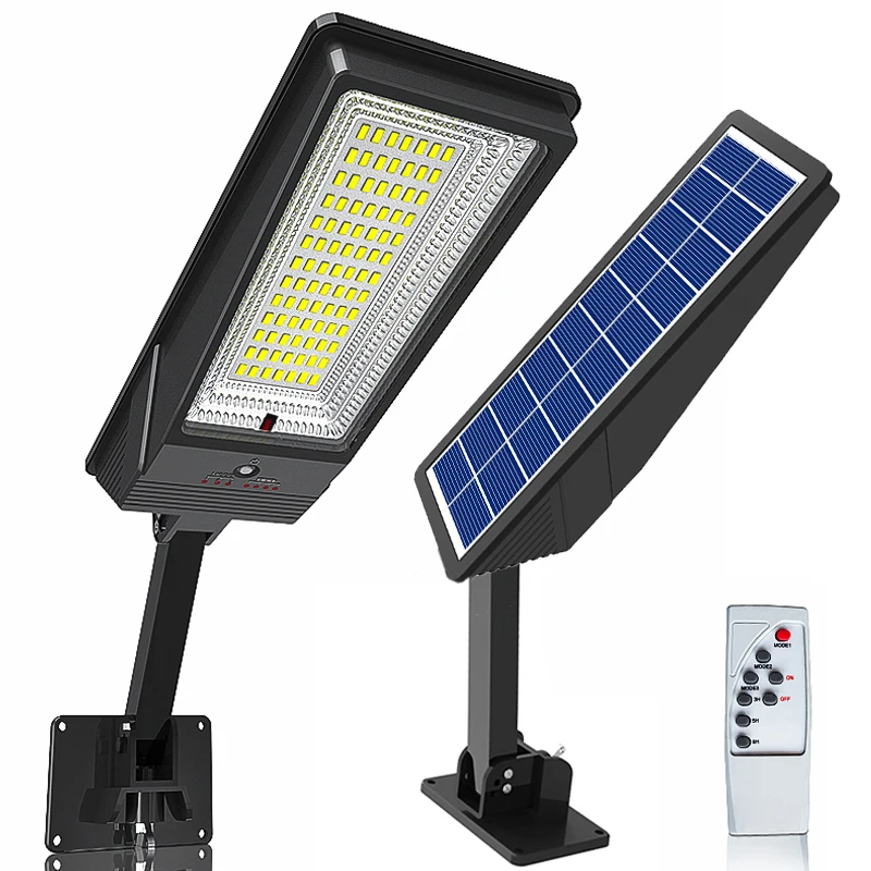 138LED Solar Light With Remote 3 Working Mode Solar Street Light Super Bright Ou