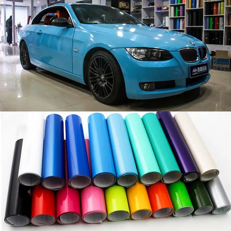 152cm Vinyl Wrap Covering Film Car Sticker Glossy Foil Bubble Free Decal Motorcy