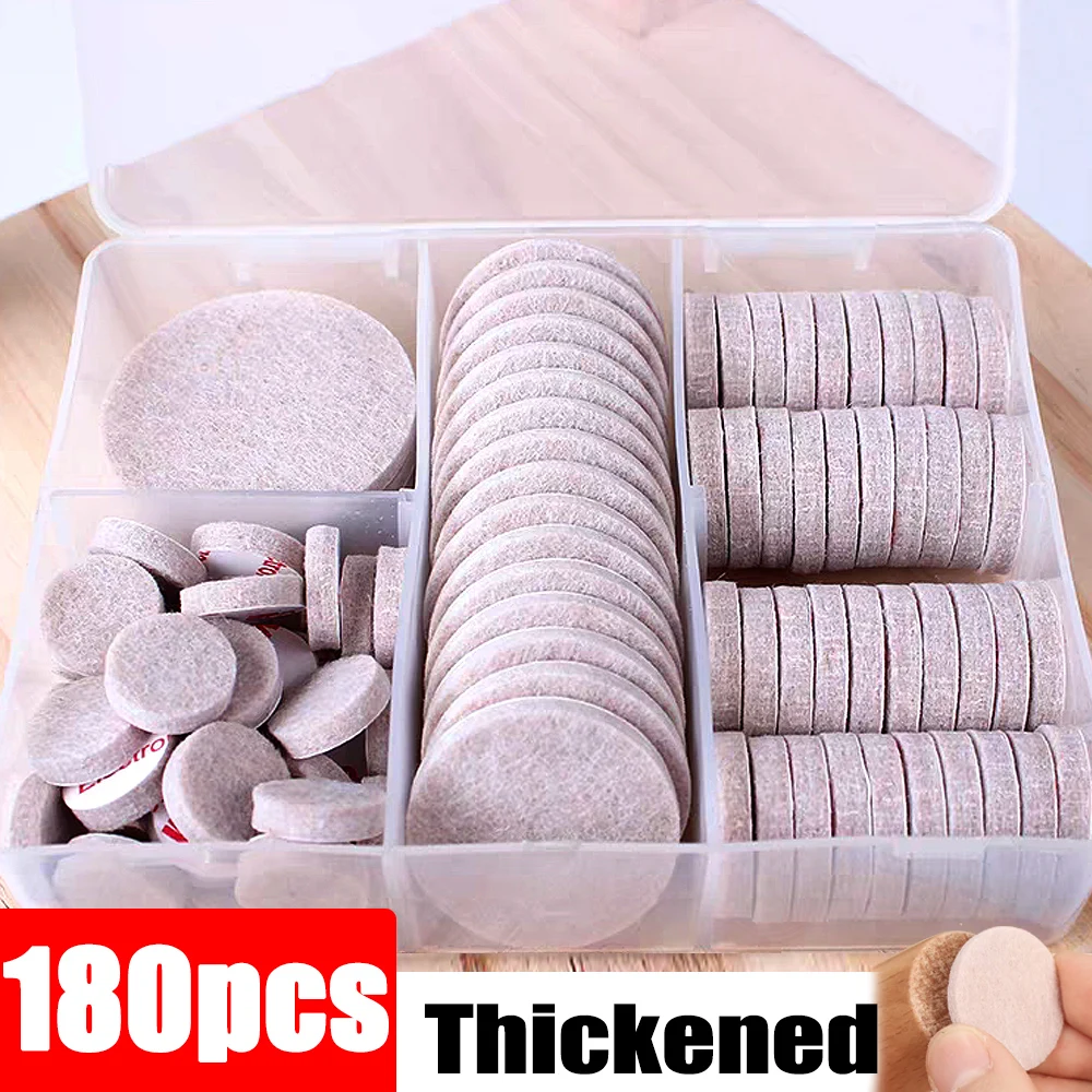 Felt Chair Leg Pads Floor Scratch Protector Mat Mute Self Adhesive Non-slip DIY 