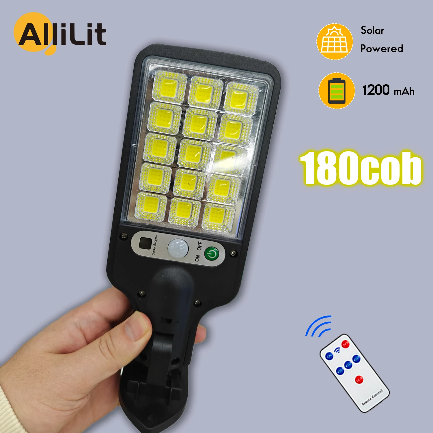180COB Bright Solar Lights Outdoor LED Solar Waterproof Lamp with 3 Lighting Mod