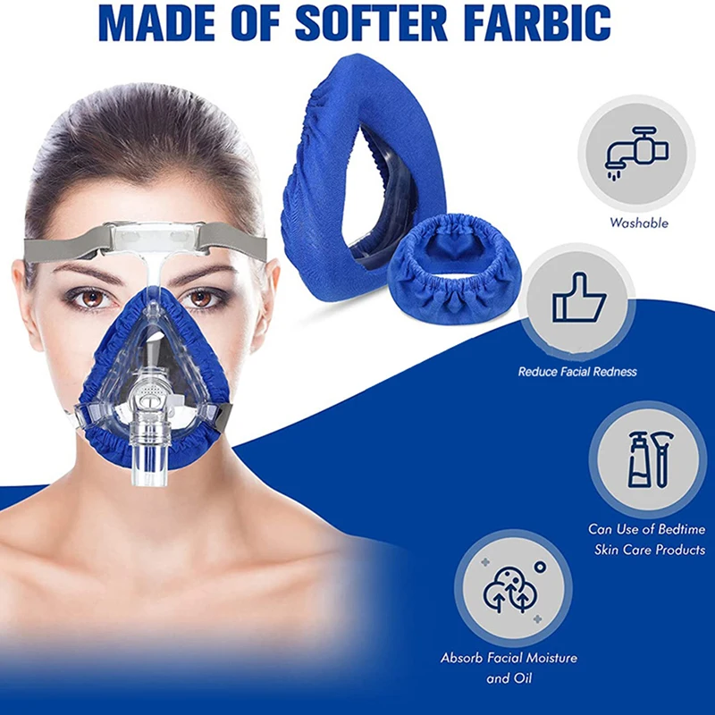 1PC CPAP Mask Liners for Full Face Masks Moisture Wicking, Pressure Reducing, Co