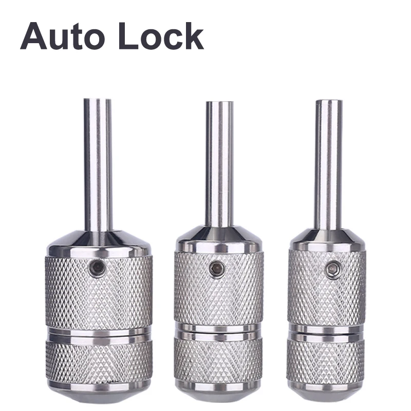 1PC Stainless Steel 22MM 25MM 30MM Self-Locking Machine Handle Auto Lock Tattoo 