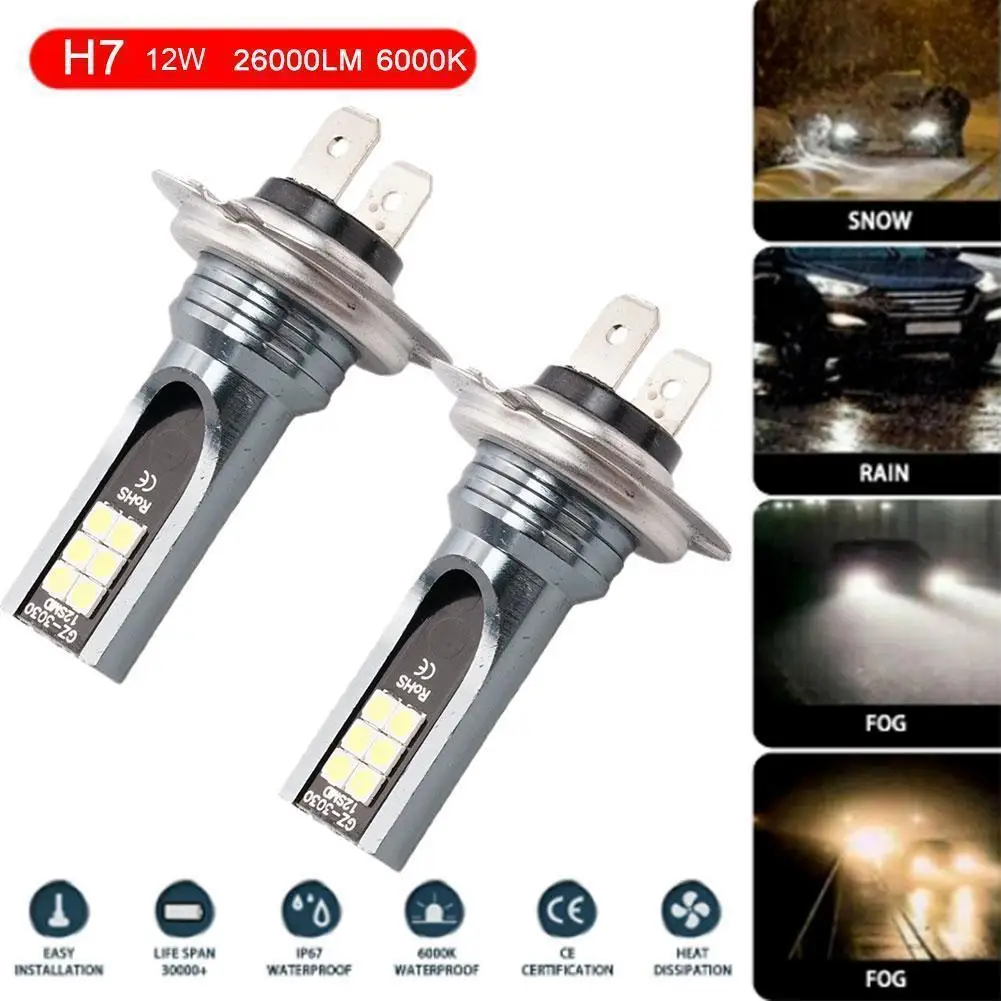 1Pcs H4 H7 LED Headlight 26000LM LED H11 H1 H3 Car Fog Light Bulbs 9005 9006 Aut