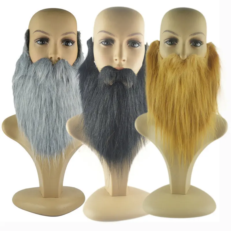 1pc DIY Fancy Dress Fake Beard Long Fluff Beards Cosplay Costume Props Santa Cla