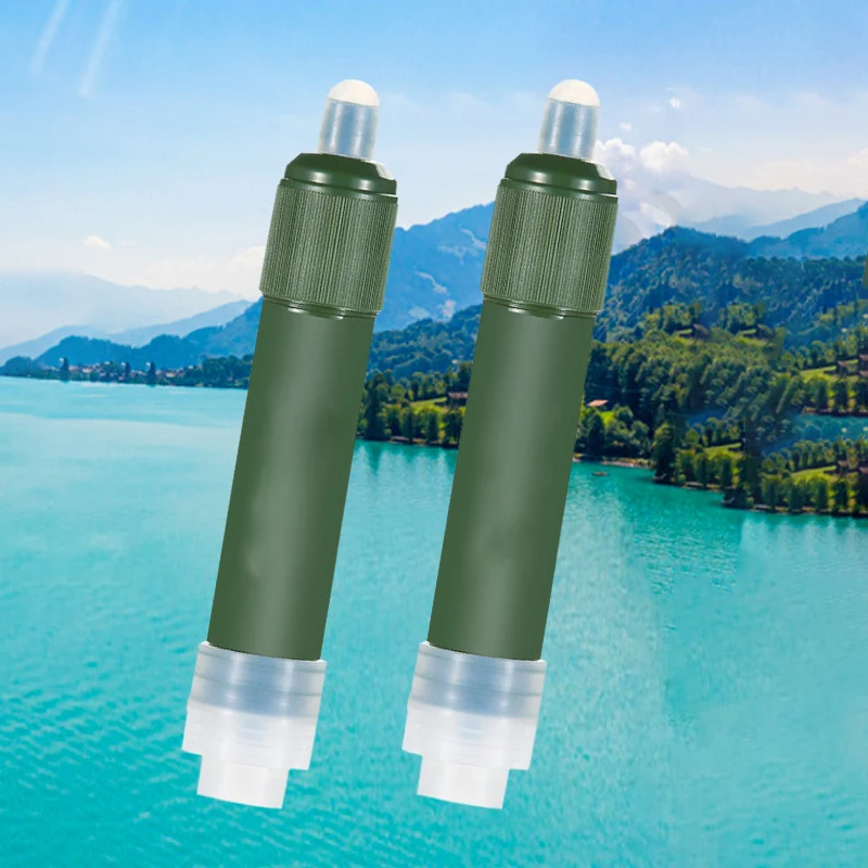 1pc Outdoor Mini Camping Purification Water Filter Straw TUP Carbon Fiber Water 
