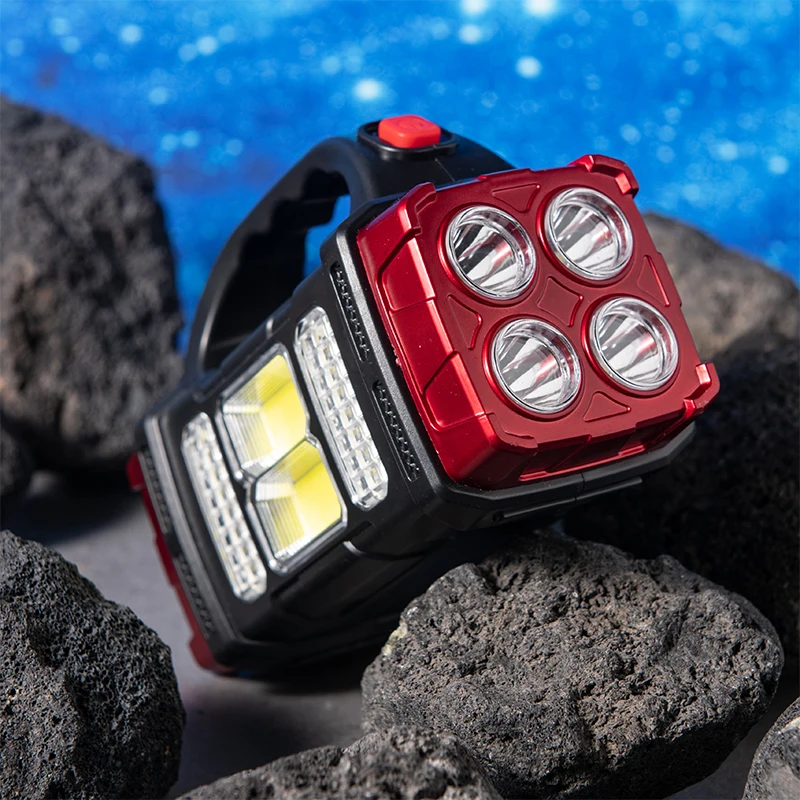 1pc-Solar LED multifunctional portable light USB dual light source outdoor searc