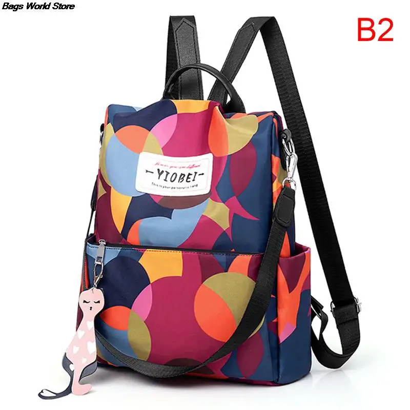 1x Fashion Waterproof Oxford Women Anti-theft Backpack High Quality School Bag F