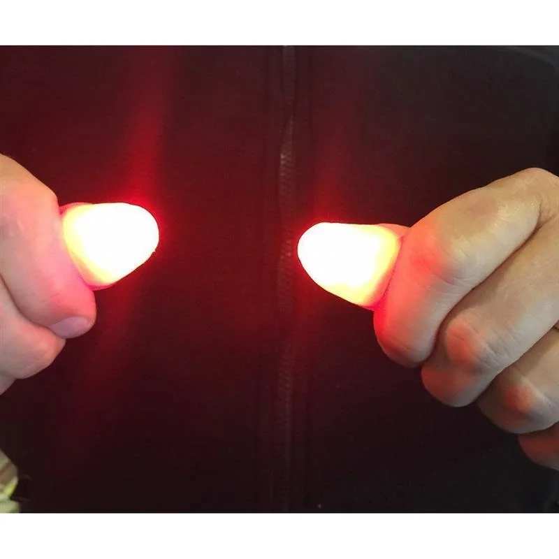 2/4PCS Magic Trick Fingers Thumbs with LED Battery Powered Magic Props Halloween