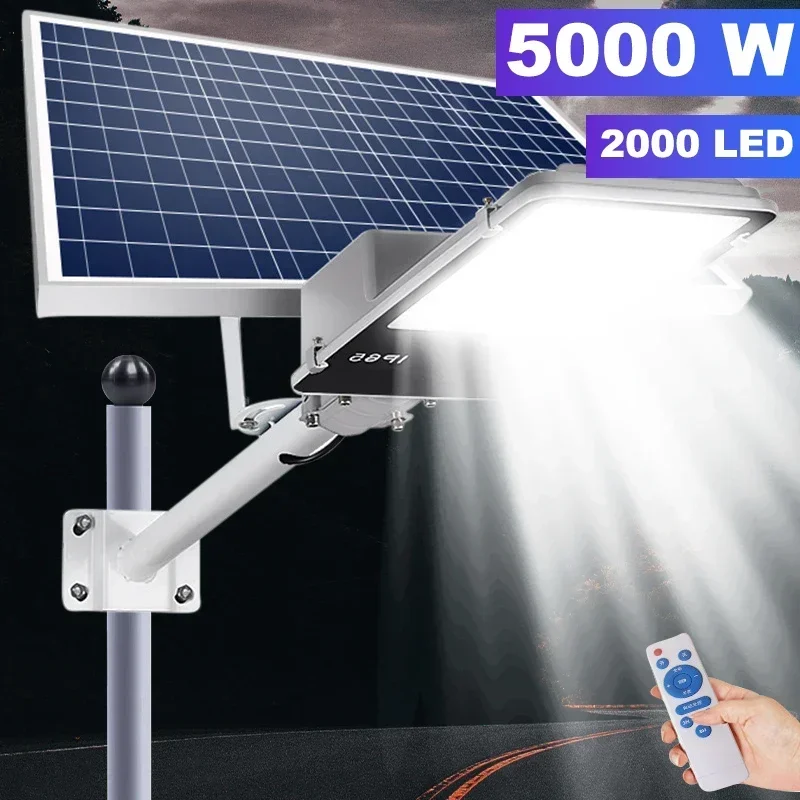 2000led powerful Solar street Light Outdoor Aluminum Solar Street light Garden s