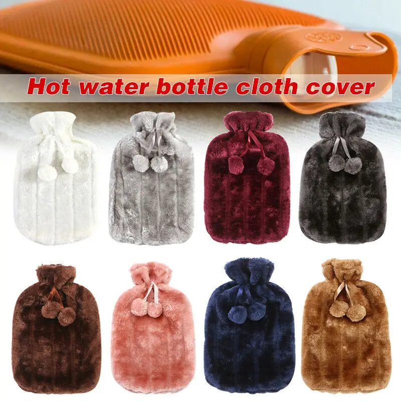 2000ml Large Hot Water Bag With Cover For Girls Winter Plush Hand Feet Warmer Fl