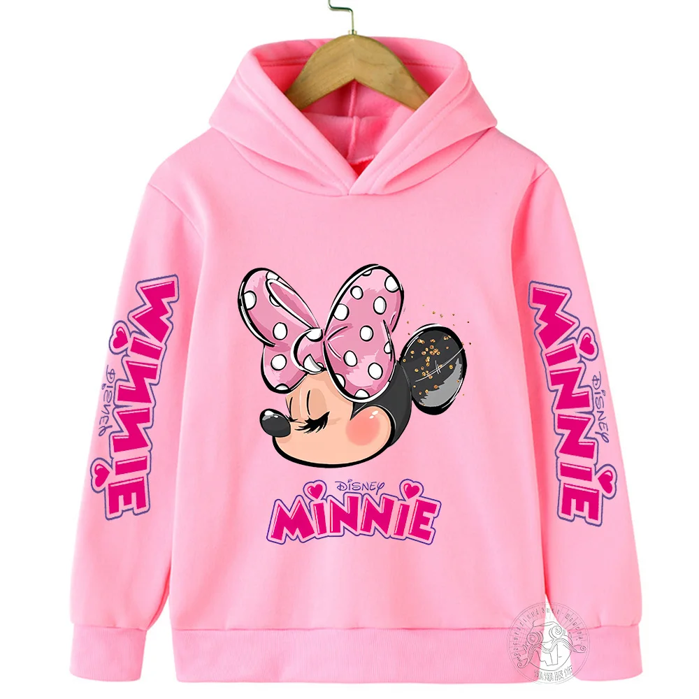 Autumn/Winter Boys Minnie Warm Top 3-14 Year Old Children's Hoodie Girls Outdoor