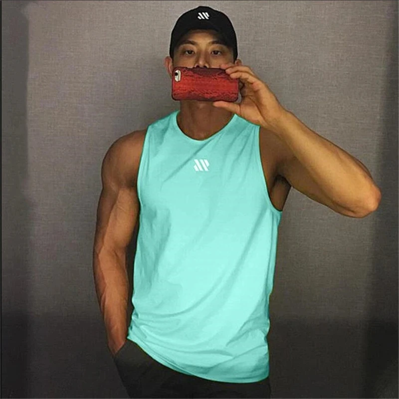 Mens Gym Tank top Men Fitness Sleeveless Shirt Male Mesh Breathable Fitness Spor