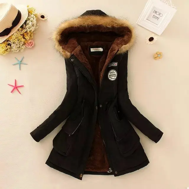 2024 New Autumn Winter Women Cotton Jacket Padded Casual Slim Coat Emboridery Ho