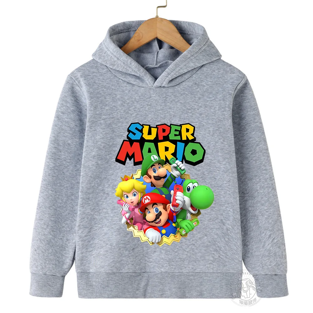 2024 New Game Marios Hoodie Children's Sweatshirt Marios Pullover Fashion Boys a