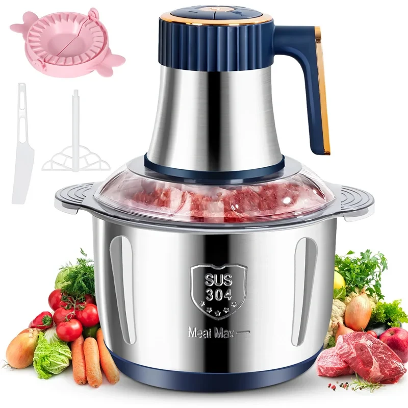 5L Electric Meat Grinders 304 Stainless Steel Food Crusher Multifunctional Veget