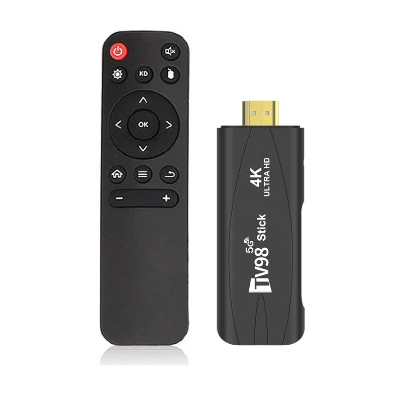 TV98 TV Stick Android 12.1 4K HD 2G 16G TV Box 2.4G 5G Dual Wifi Smart TV Box Me