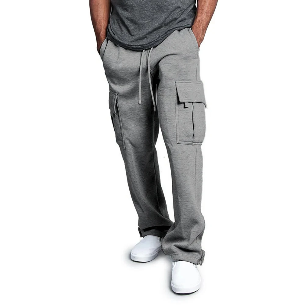 Mens Sweatpants Straight Fit Joggers for Sports and Streetwear Loose Oversized D