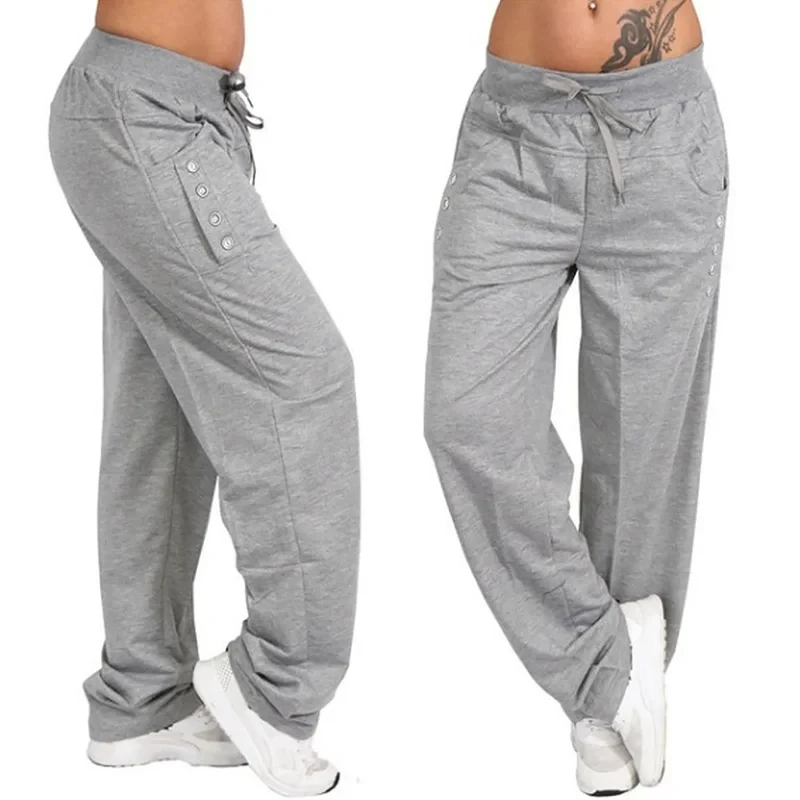 Fashion Casual Joggers Women's Hip Hop High Waist Baggy Sweatpants Running Joggi