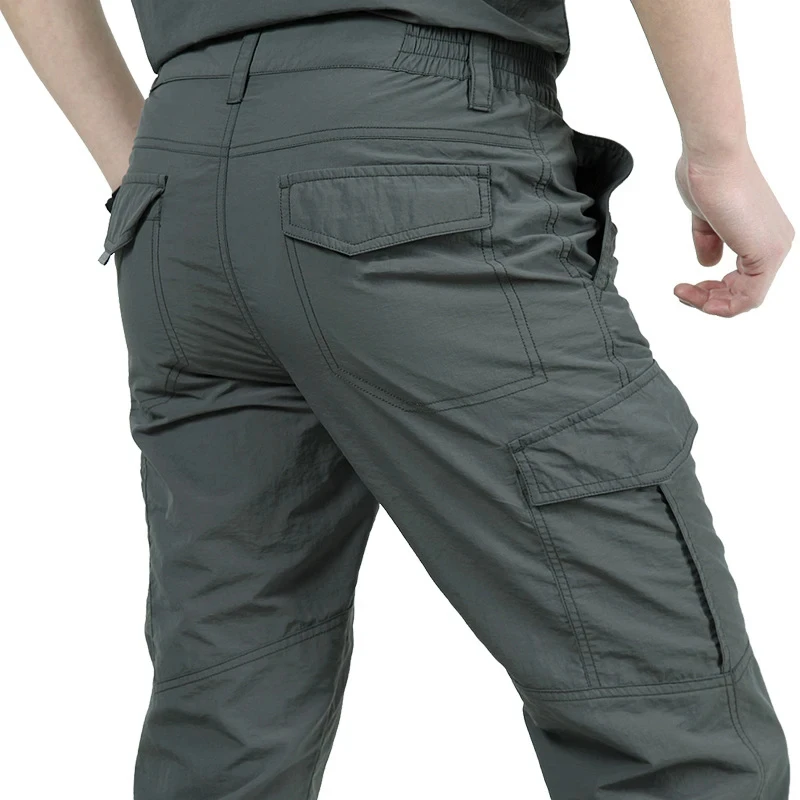 Men's Summer Tactical Cargo Pants Lightweight Casual Waterproof Trousers Casual 