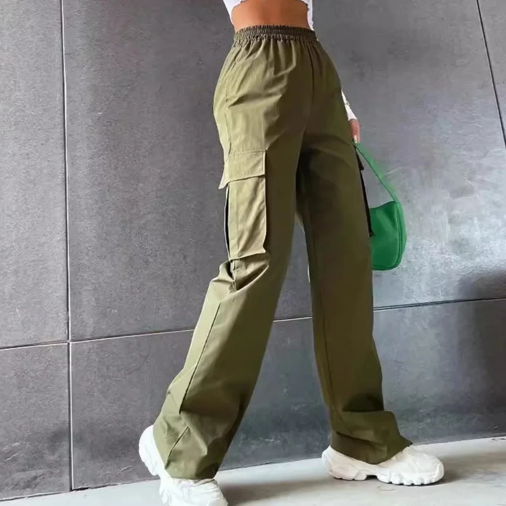 Fashion Women Baggy Joggers Pants Casual Communte Female Chic Straight Cargo Pan