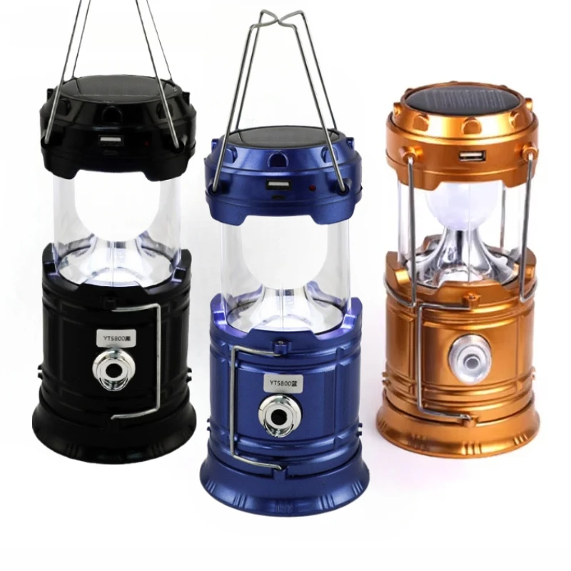Solar Multifunctional Handheld Camping Lamp Tent Lamp LED Portable Flashlight Po