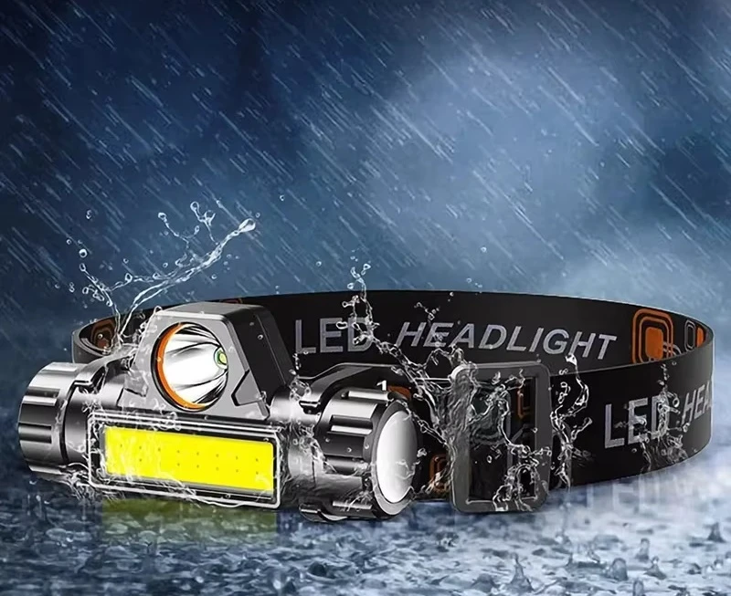 Rechargeable COB LED USB Headlamp Strong Magnetic Powerful Headlight Super Brigh