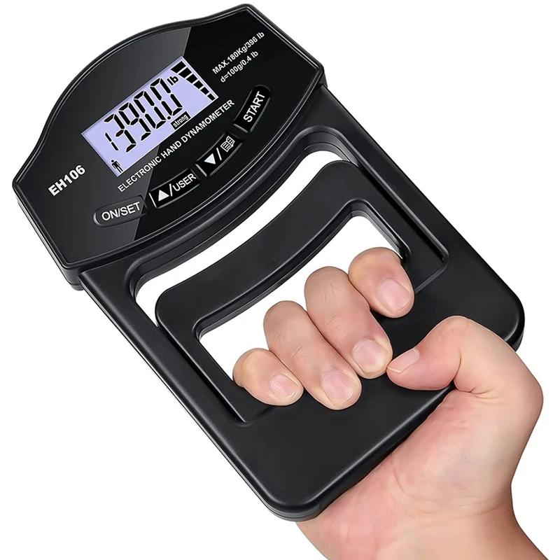 Grip Strength Tester, 396Lbs/180Kg Digital Hand Dynamometer Grip Strength Meter