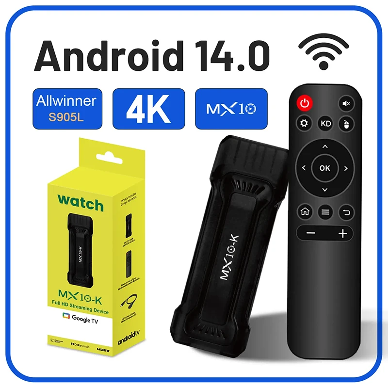 Android 14 TV Stick | 4GB RAM 64GB ROM Storage Smart TV Box | 4K Ultra HD Stream
