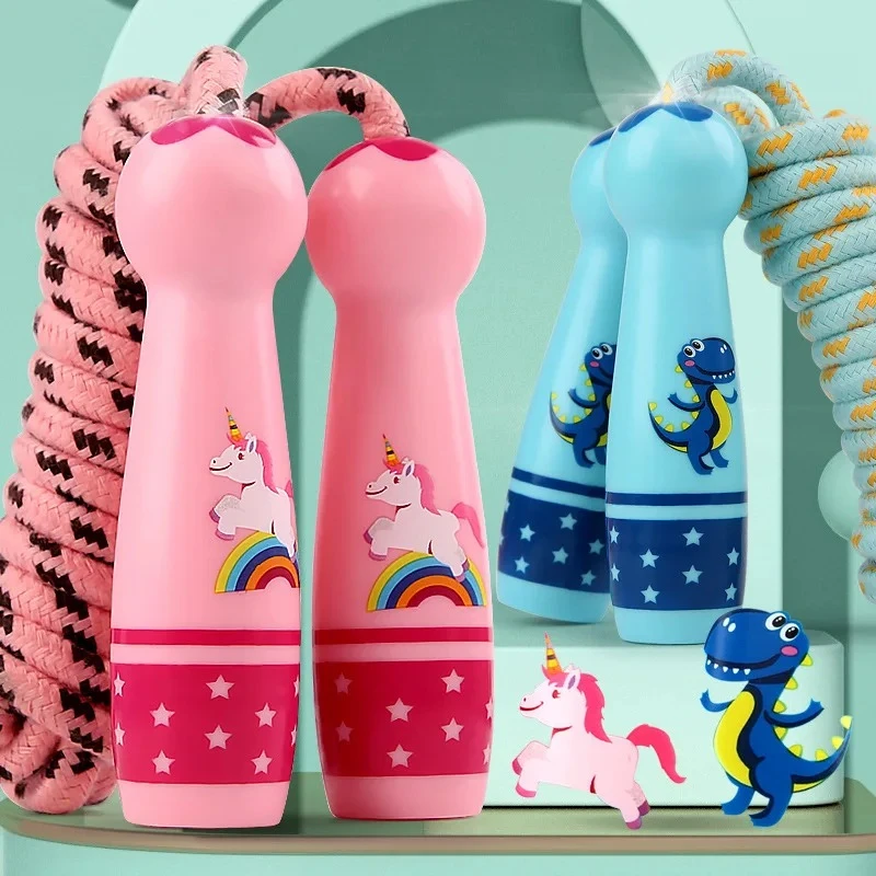 New Children Adjustable Cotton Jump Ropes Sport Fitness Lovely Cartoon Skipping 