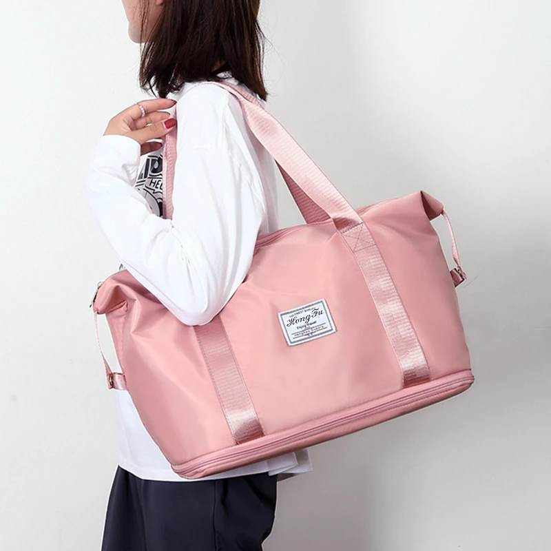 Extendable Women's Large Capacity Storage Luggage Handbag Leisure Travel Duffle 