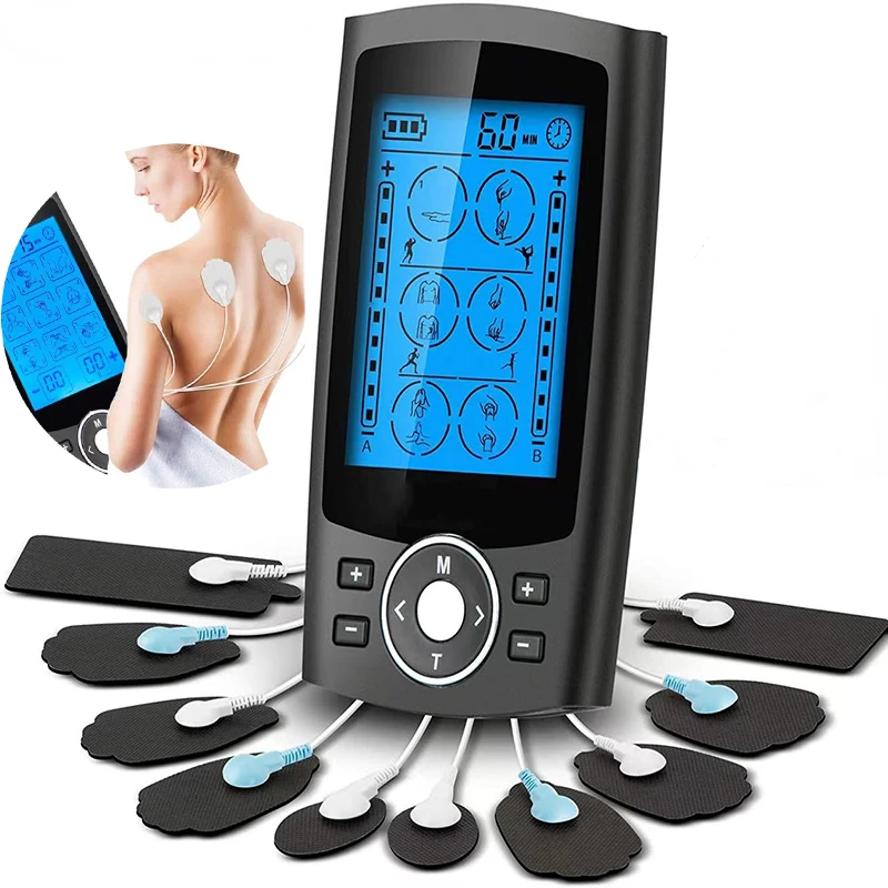 36 Modes Pulse Massagerr USB Rechargeable Dual-Channel EMS Stimulator TENS Physi