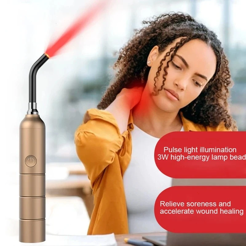 Portable Red Light Infrared Therapy Device Sore Canker Lip Therapy Handheld Remo