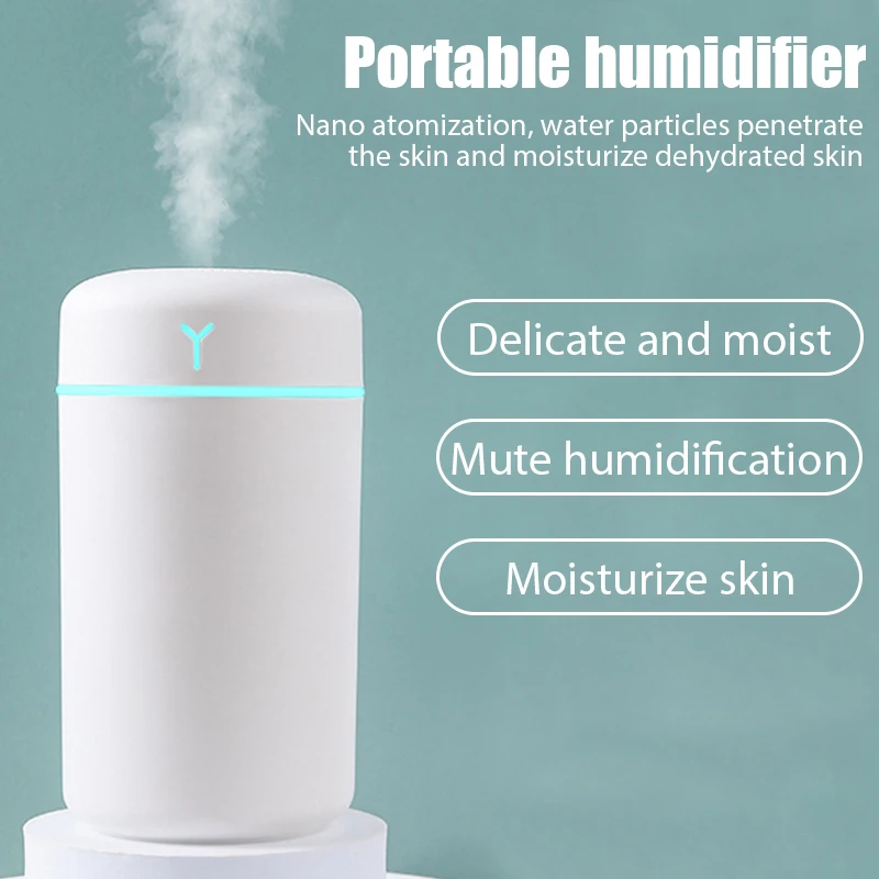 420ml Air Humidifier Portable USB Aroma Oil Diffuser with Colorful Light Cool Mi