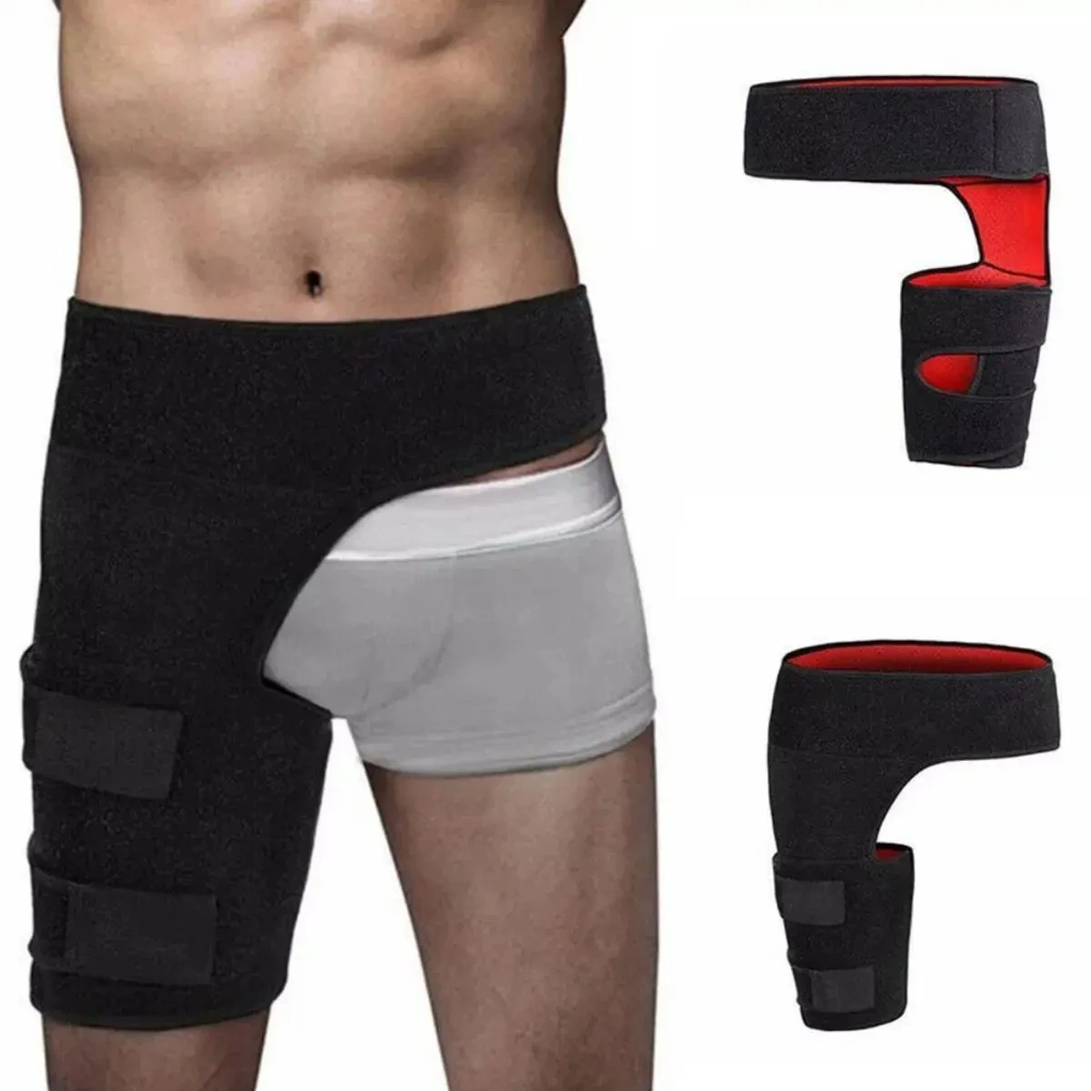 Hip Brace Thigh Compression Sleeve, Hamstring & Groin Compression Support Wrap f
