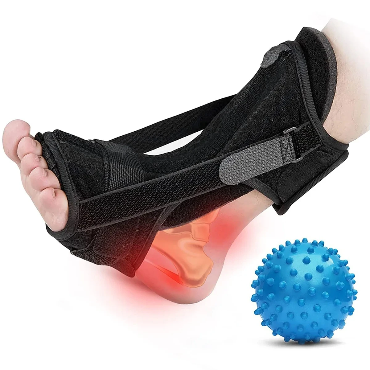 Plantar Fasciitis Night Splint Adjustable Foot Drop Orthotic Brace for Plantar F