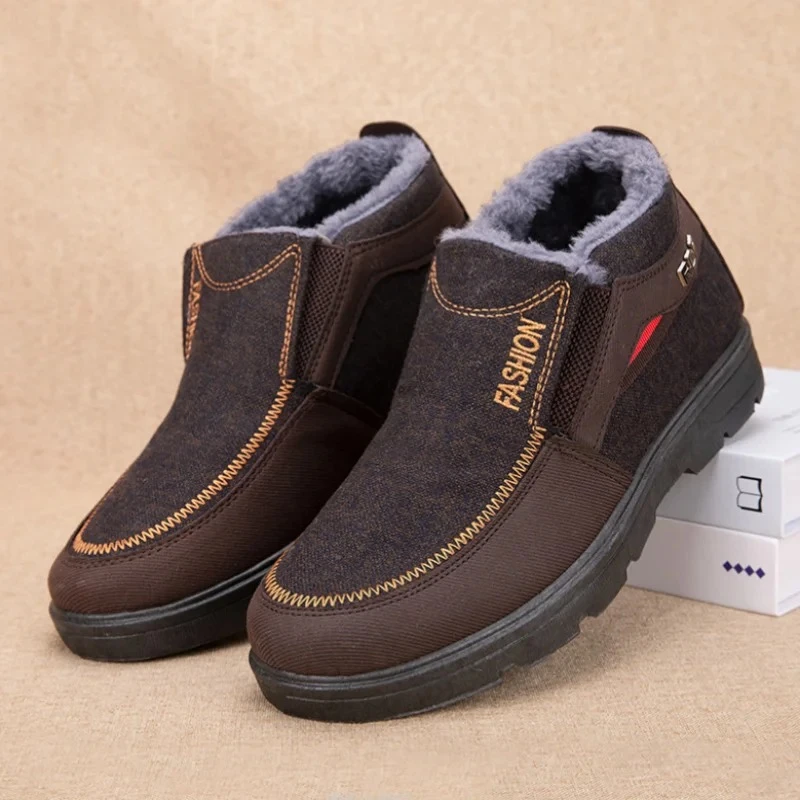 Winter Men Boots Waterproof Snow Boots Warm Fur Casual Men Shoes Antislip Ankel 